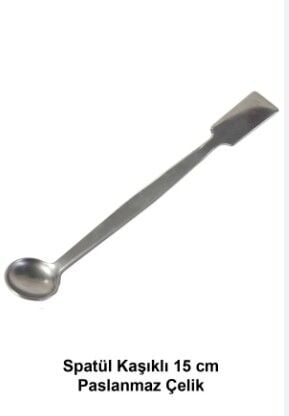 Paslanmaz Çelik Laboratuvar Spatülü (304) – Kaşıklı Numune Alma Aparatı