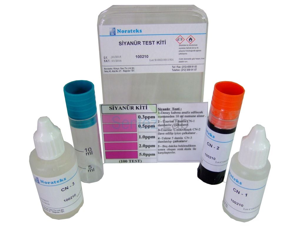 Norateks Siyanür Test Kiti  (0,3 – 0,5 – 1 – 2 – 5)