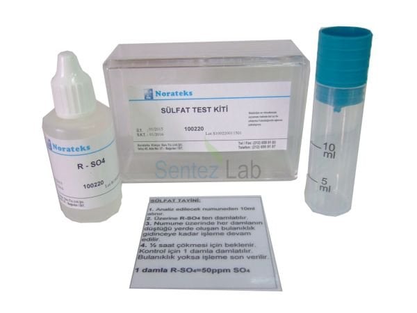 Norateks Sülfat Test Kiti 1 damla=50ppm (mg/lt)