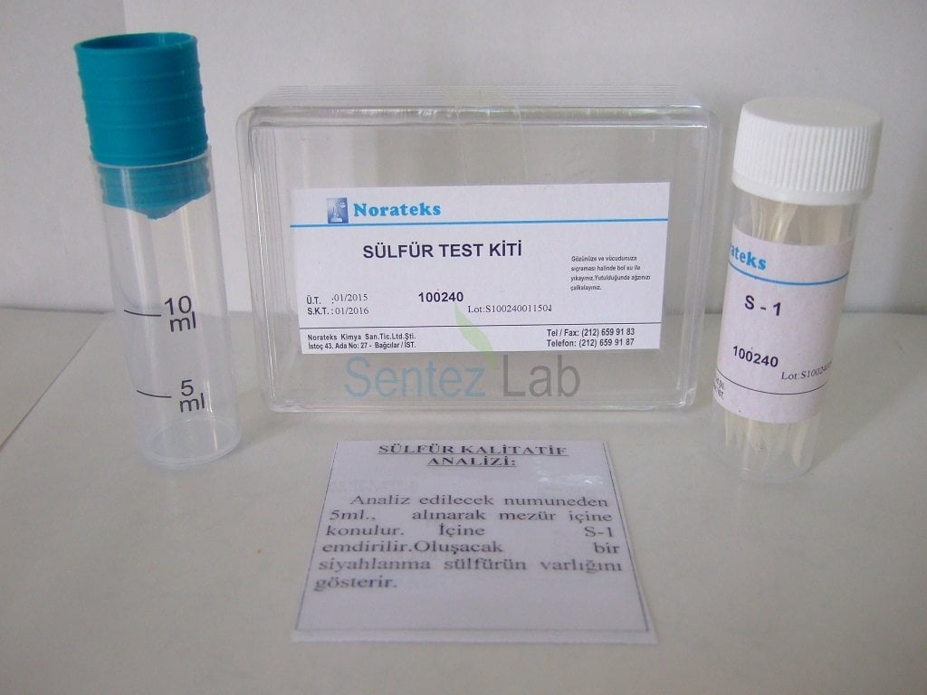 Norateks Sülfür Test Kiti (Kalitatif)