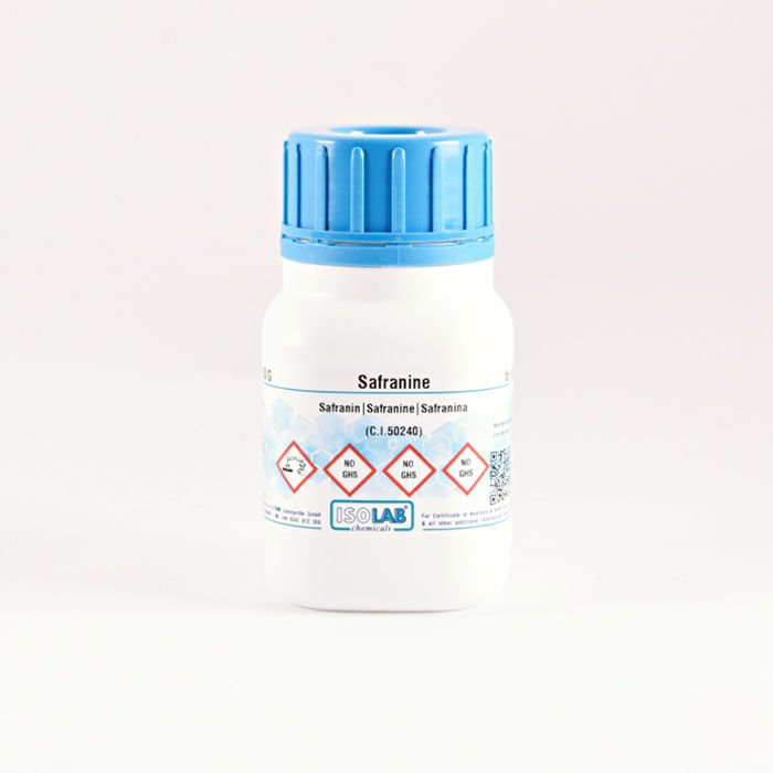 ISOLAB SAFRANINE, (C.I.50240) FOR MICROSCOPY CAS 477-73-6 50 GR