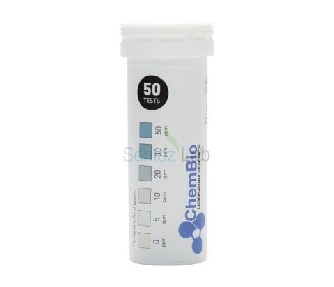 Peracetic Acid Test Strips - Low Range 0 - 50 ppm