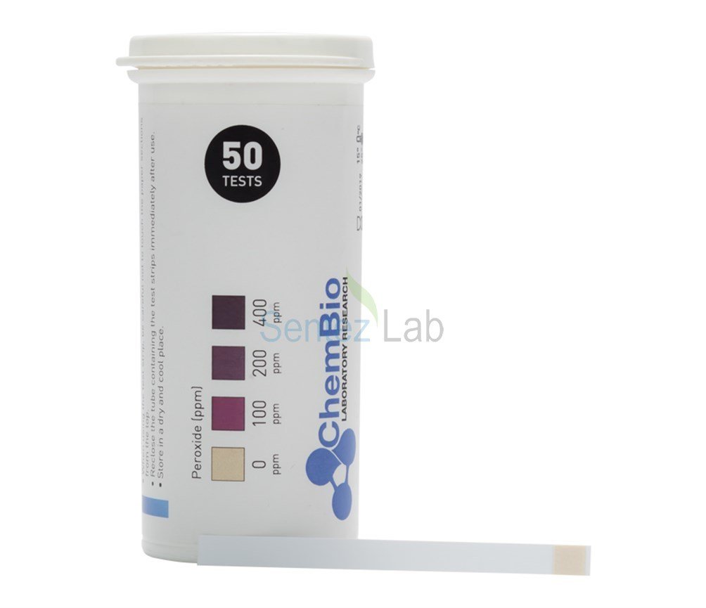 Peroxide Test Strips - High Range 0 - 400 ppm