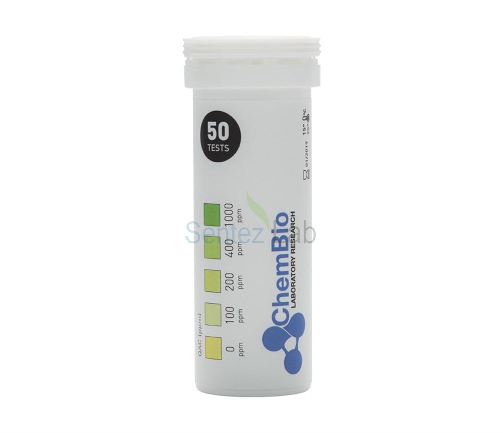 Chembio Qac Test Strips Quaternary Ammonium Comp 0-1000 ppm