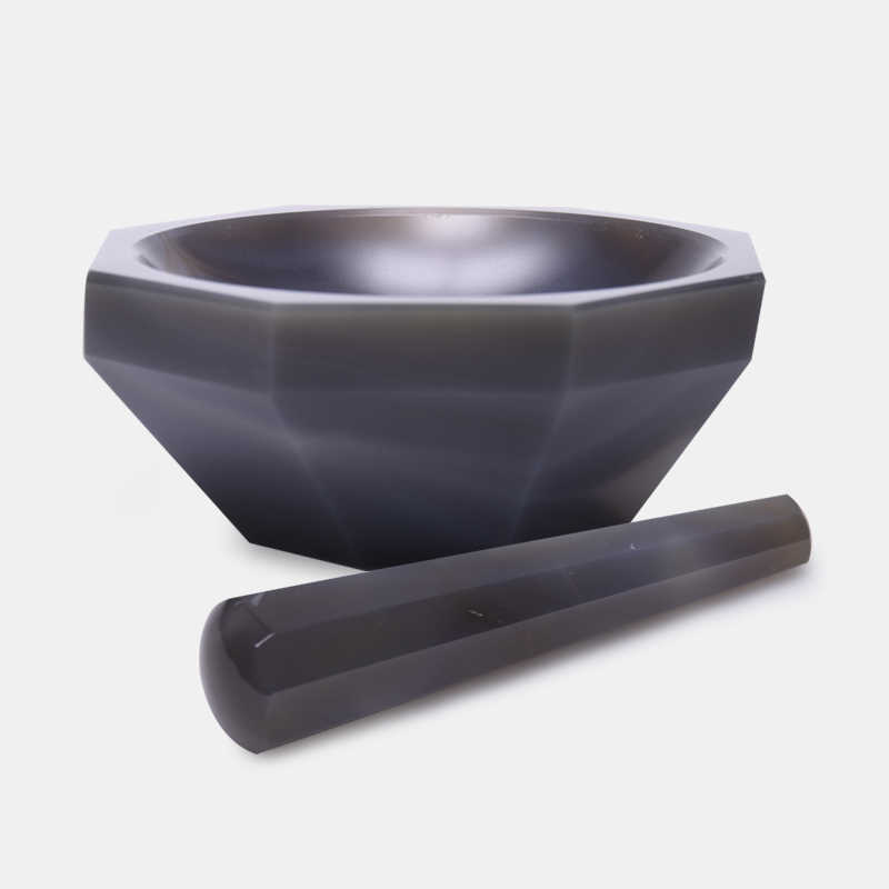 İSOLAB 038.07.050 havan - agat - tokmağı ile - çap 50 mm - standart form 9 ml