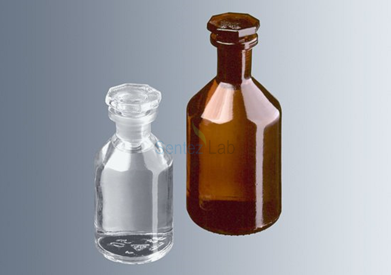 Superior Cam Çözelti Şişesi Şilif Cam kapaklı Dar Boyunlu Şeffaf 500 ml 1 Adet