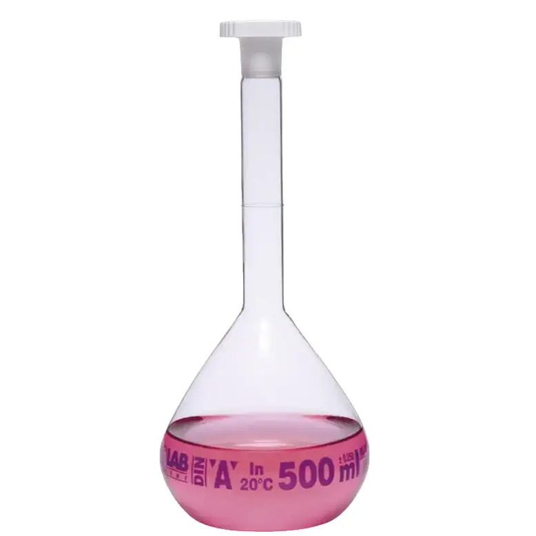 ISOLAB  Balon Joje - Standard - Şeffaf - A Kalite - Grup Sertifikalı - Mavi Skala - 1000 Ml - Ns 24/29