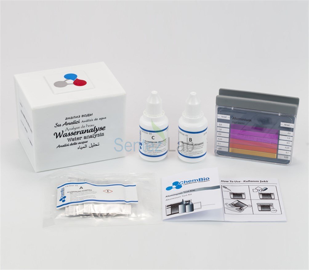 Aluminium Test Kit 0,05 - 0,1 - 0,25 - 0,5 - 1,0 - 2,0  ppm