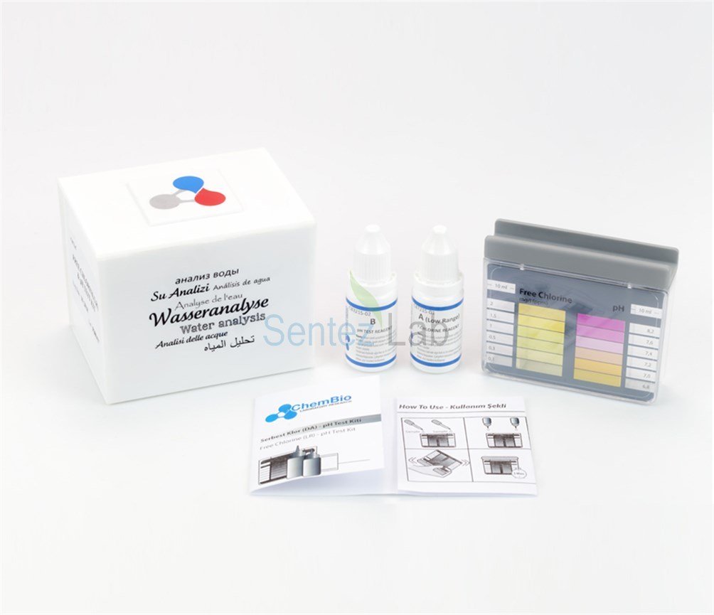 Free Chlorine (Low Range) - pH Test Kit 0,05 - 2 ppm / 6,8 - 8,2