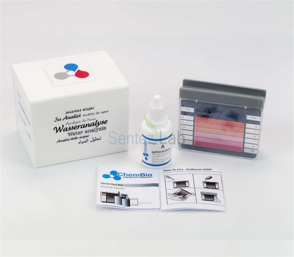 Fluoride Test Kit 0,01 – 0,5 – 1 – 2,5 – 5 -  8 ppm