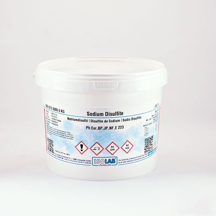ISOLAB SODIUM DISULFITE ≥ 98%, PH EUR, BP,JP,NF,E223 CAS 7681-57-4 5000 GR