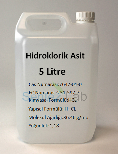 Hidroklorik Asit Teknik Kalitede Cas 7647-01-0 5 Lt İnternet satışı yoktur