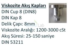 Viskozite Akış Kabı DIN 53211 DIN Cup 8 Akış Kabı - (8mm & 1200-3000 cSt)