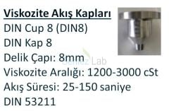Viskozite Akış Kabı DIN 53211 DIN Cup 8 Akış Kabı - (8mm & 1200-3000 cSt)