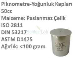Paslanmaz Çelik Piknometre - Yoğunluk Kabı - 50ml