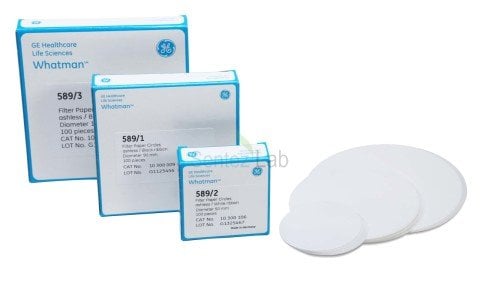 Whatman ™ 589/2 Circles - 125 mm Beyaz Bant 100 Adet