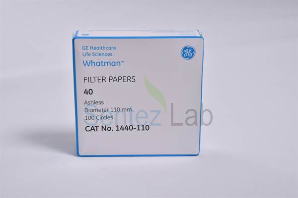 Whatman 1440-110 | Grade 40 Quantitative Filter Paper Ø110 mm Beyaz 100 adet/paket - ( Metilen Deney testi )