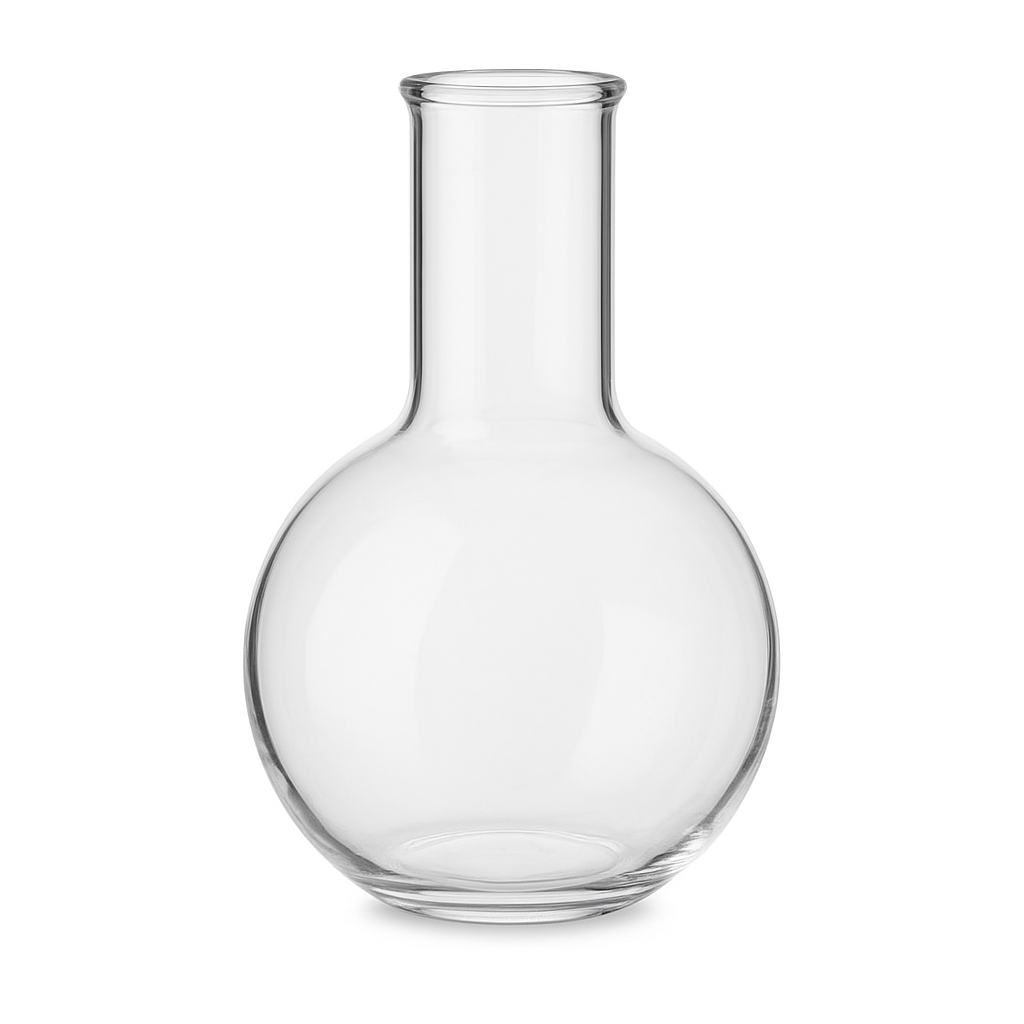 Cam Balon Şilifli 500 ml - Dibi Düz Laboratuvar Balonu