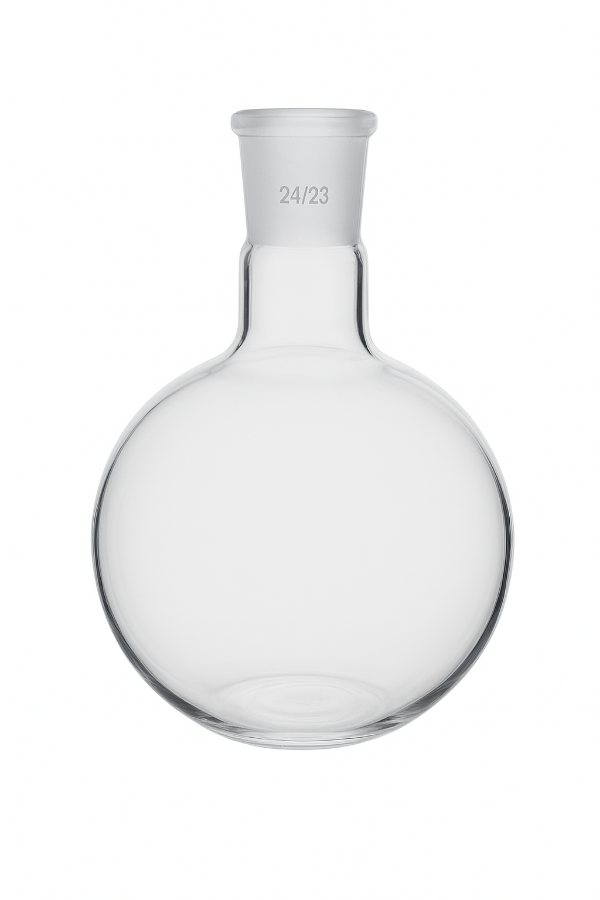 Cam Balon Şilifli 1000 ml - Dibi Yuvarlak Laboratuvar Balonu