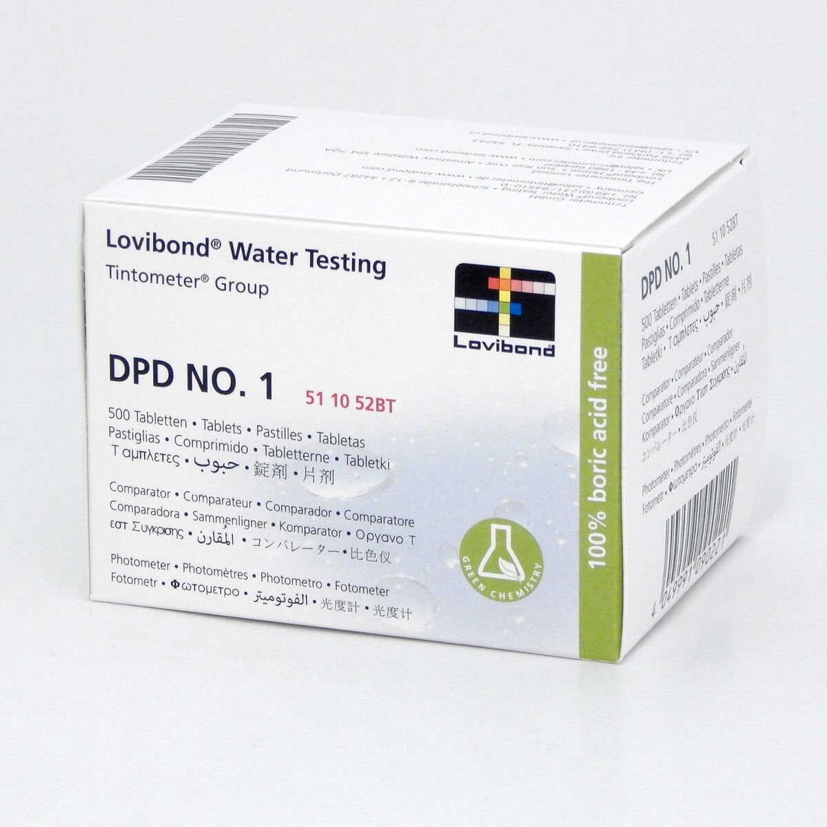 Lovibond DPD No.1 Serbest Klor Test Fotometre Tableti 500 Adet