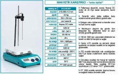 ISOLAB 613.06.001 karıştırıcı - manyetik - ısıtıcılı - 550 C - LCD göstergeli