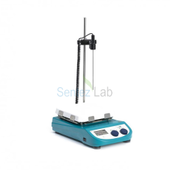 ISOLAB 613.06.001 karıştırıcı - manyetik - ısıtıcılı - 550 C - LCD göstergeli