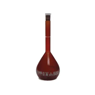 ISOLAB  Balon Joje - Yüzey Kaplı - Standard - Amber - A Kalite - Grup Sertifikalı - Beyaz Skala - 50 Ml - Ns 14/23