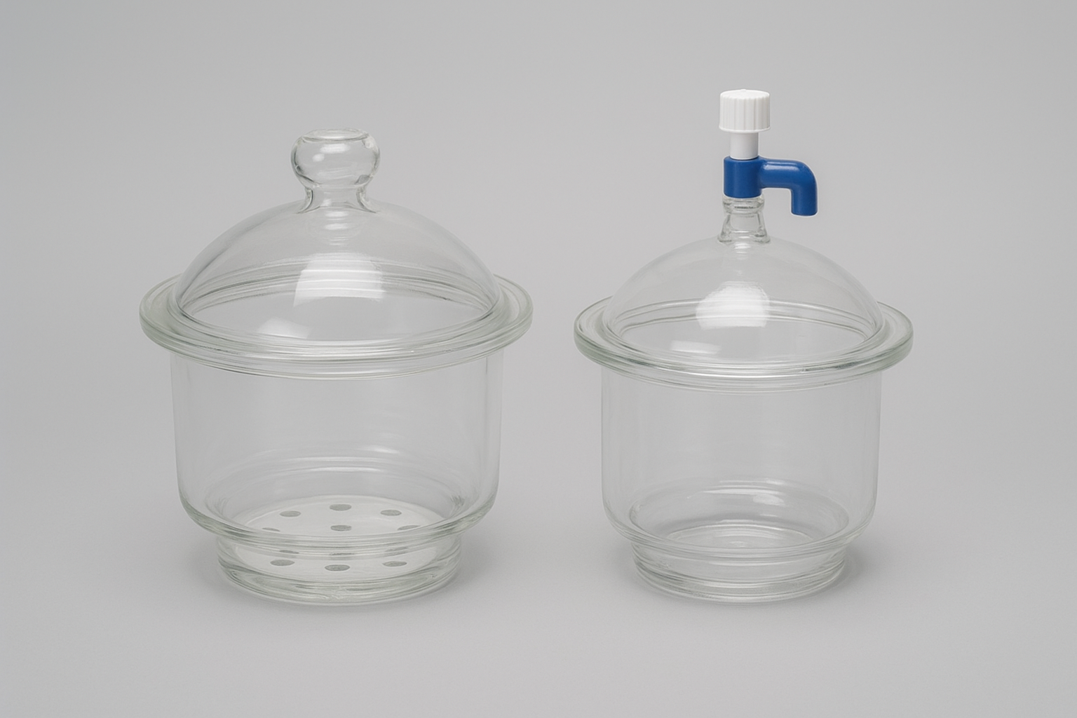 Cam Desikatör 150 mm - Vakumlu - Kapak Dahil