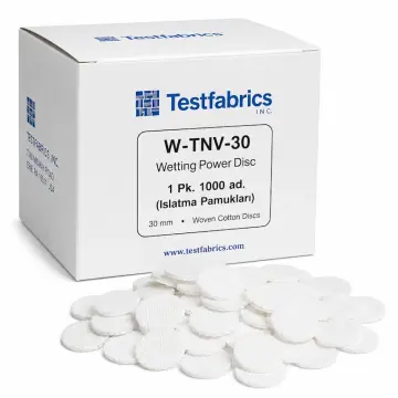 TESTFABRICS W-TNV-30 Wetting Power Disc 30 mm Islatma Pamuğu 1000 Adet