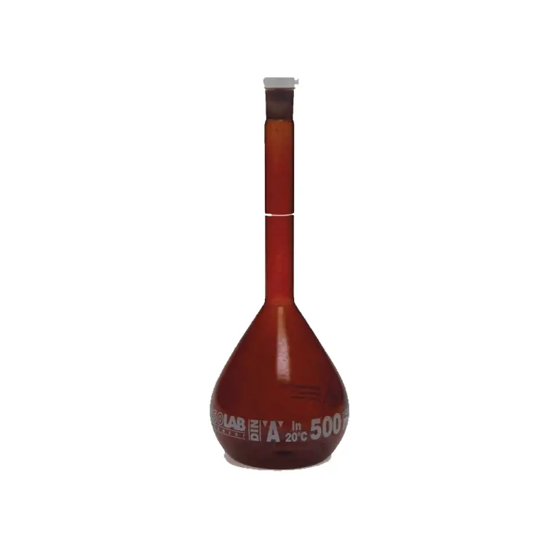 ISOLAB  Balon Joje - Yüzey Kaplı - Standard - Amber - A Kalite - Grup Sertifikalı - Beyaz Skala - 250 Ml - Ns 14/23