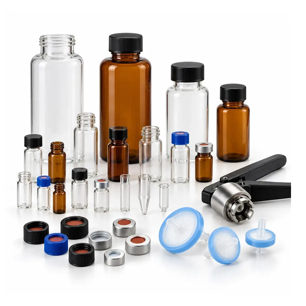 Senlab Kromatografi Vial Kapak ve Septum 24 mm - 100PC