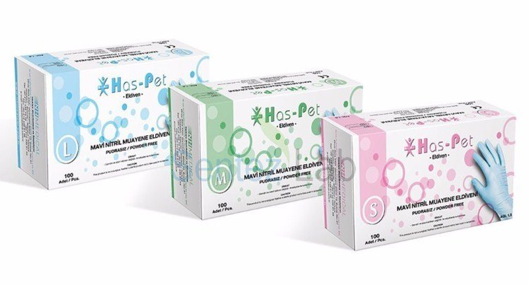 Nitril Eldiven Mavi XL Beden Pudrasız - 100 Adet - Kutu