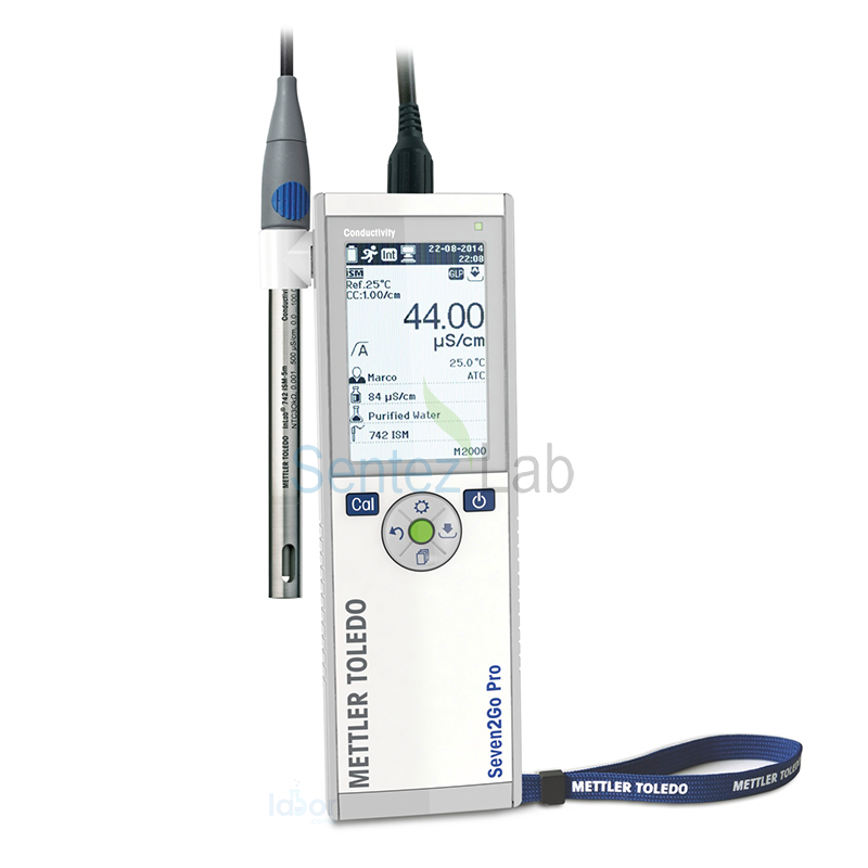 Mettler Toledo Seven2Go S7 Saha Kiti Taşınabilir İletkenlik Ölçüm Kiti Ve Inlab 738-Ism Ip67 İle Ugo Taşıma Çantası  0.010 Μs/Cm – 1000 Ms/Cm
