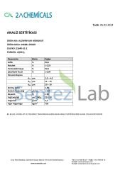 2A CHEMİCALS Alüminyum Hidroksit %99,50 CAS 21645-51-2 250 GR