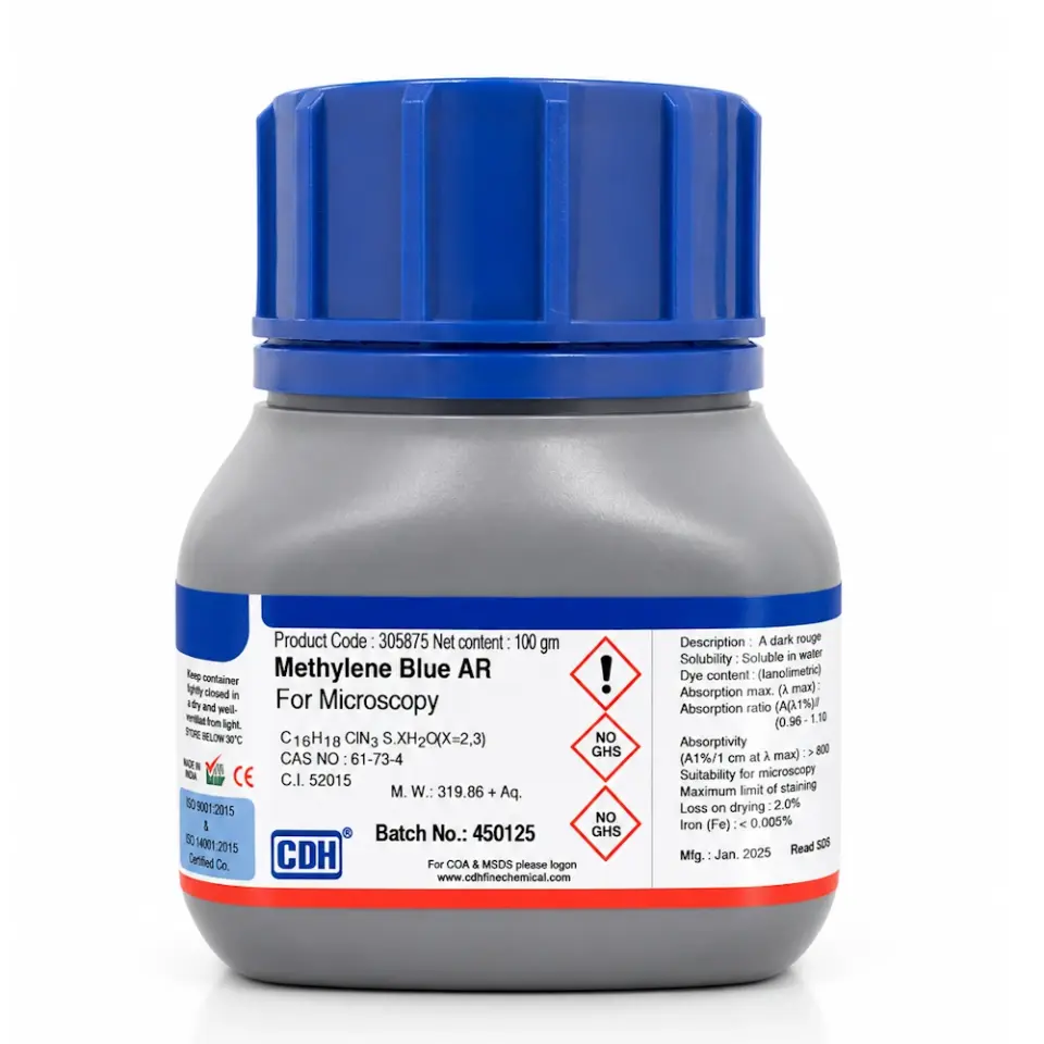 CDH Methylene Blue for Microscopy AR 97.0% 100G