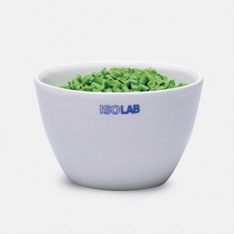 İSOLAB 038.14.L50 kroze - porselen - kısa form - çap 50x32mm