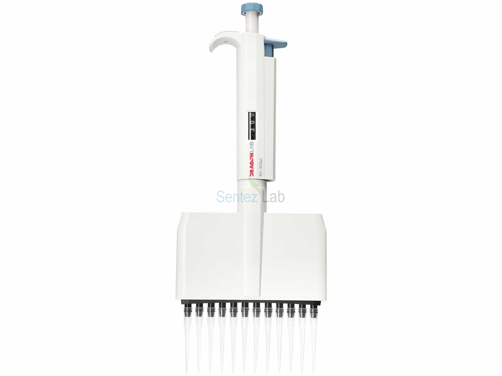 DLAB TopPette Otomatik Pipet Oniki Kanallı Ayarlanabilir Hacim 50-300 μl