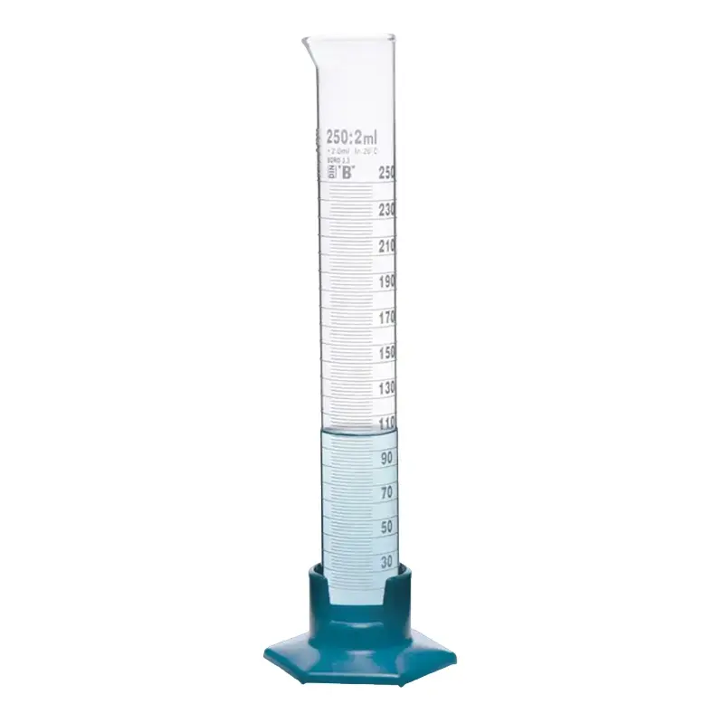 ISOLAB  Mezür - Uzun Form - P.P Tabanlı - B Kalite - Grup Sertifikalı - Beyaz Skala - 100 Ml