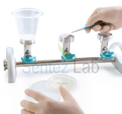 Microfil huni 100 ml ve S-Pak 0.45 µm 47 mm, beyaz, kareli