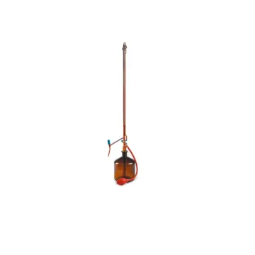 ISOLAB  Büret - Otomatik - Şeffaf - Ptfe Ara Musluklu - As Kalite - Grup Sertifikalı - Şelbah Çizgili - Mavi Skala - 50 Ml