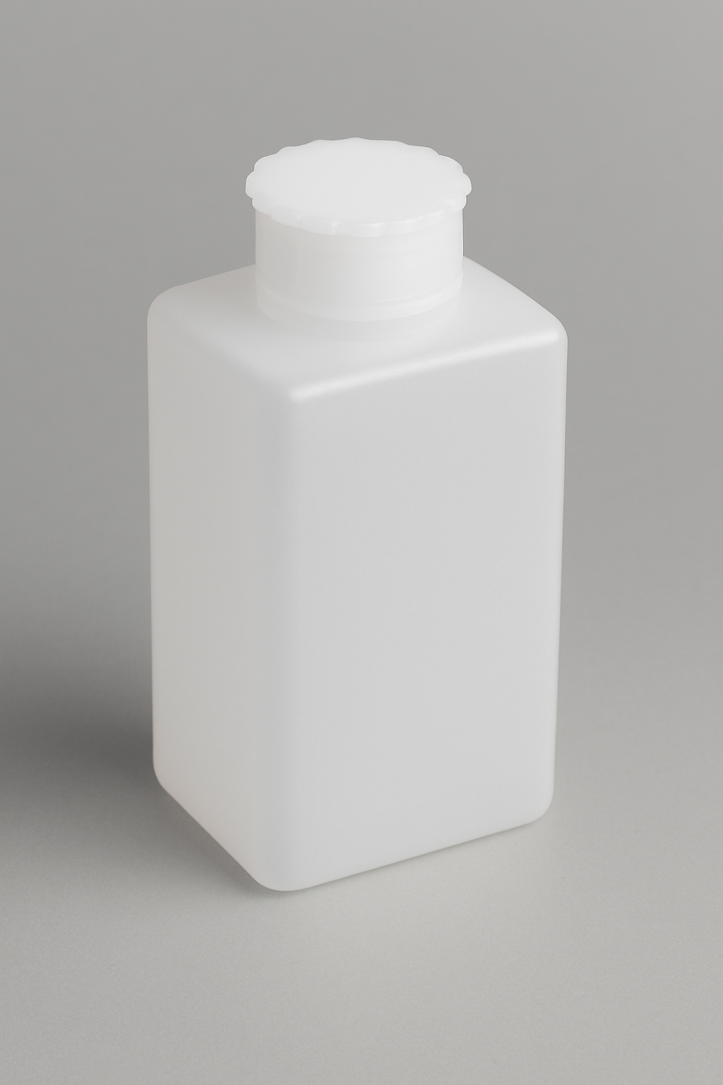 Kartell Numune Şişesi - Plastik Kare Geniş Ağızlı (PE) 500 ml