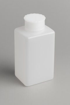 Kartell Numune Şişesi - Plastik Kare Geniş Ağızlı (PE) 500 ml