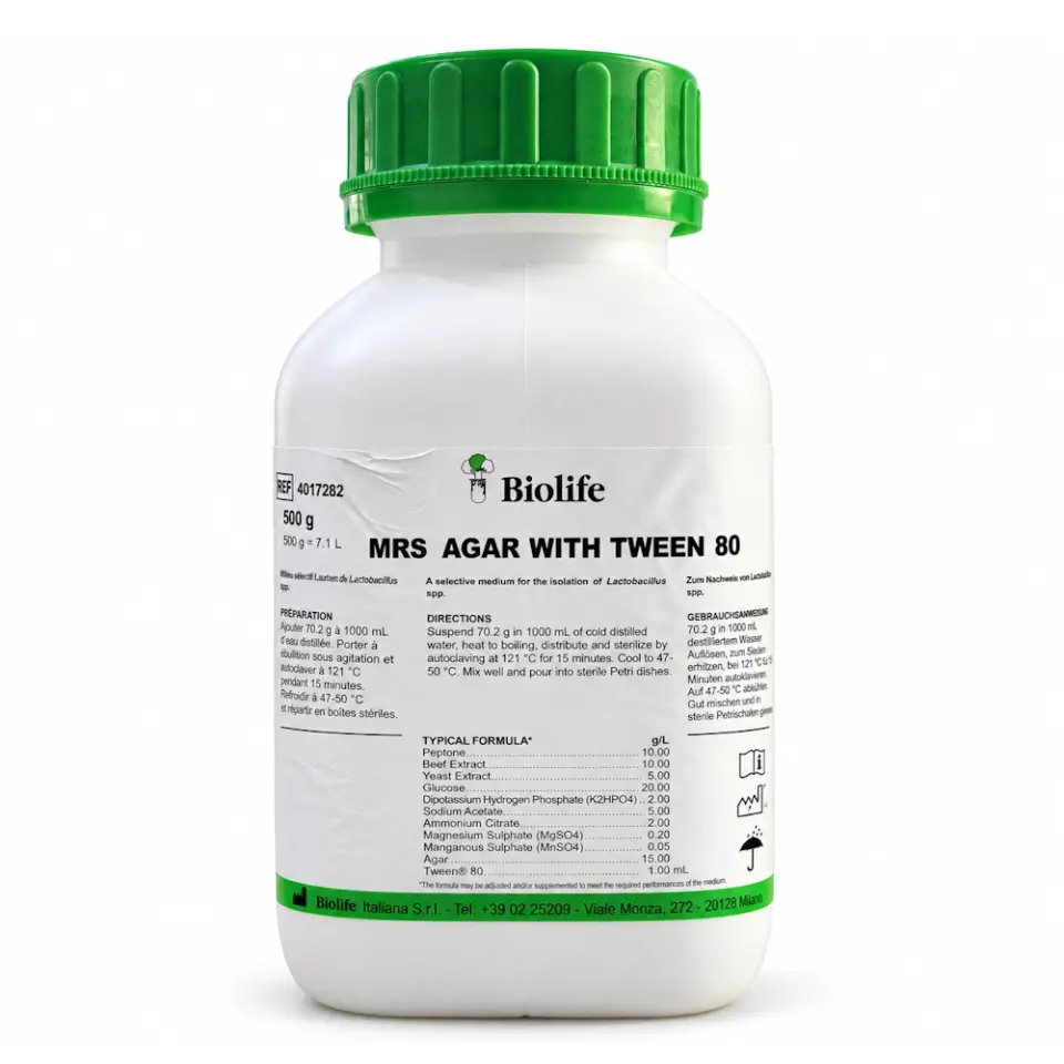 Biolife Italiana MRS AGAR WITH TWEEN 80  500 g