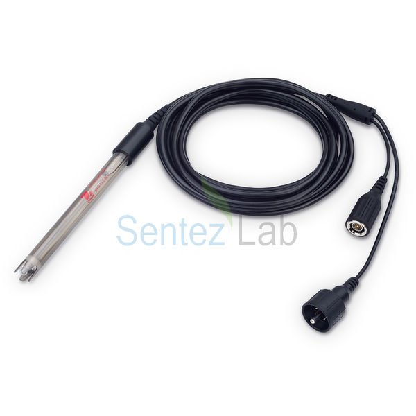 Ohaus ST320 Plastik pH Elektrodu IP67 3 M Kablo Sıcaklık Entegreli - Jel Elektroliktli