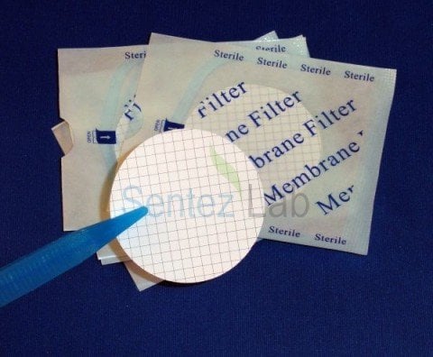 Selüloz Nitrat Membran Filtre (Kareli) STERİL (MCE) 0.45 um Ø 47 mm