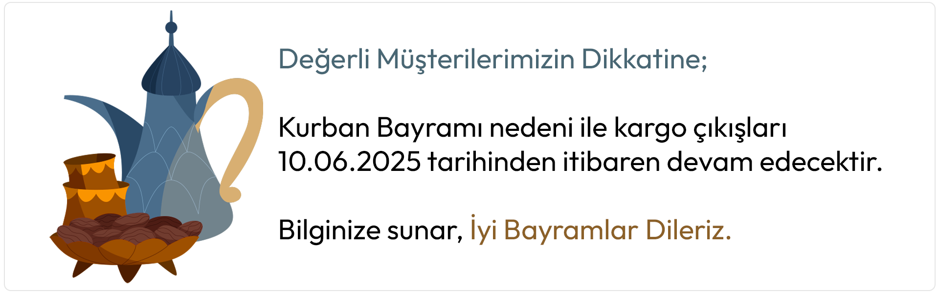 Kurban Bayramı Duyuru